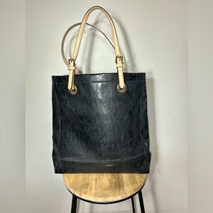 Michael Kors Jet Set Monogram Leather Tote